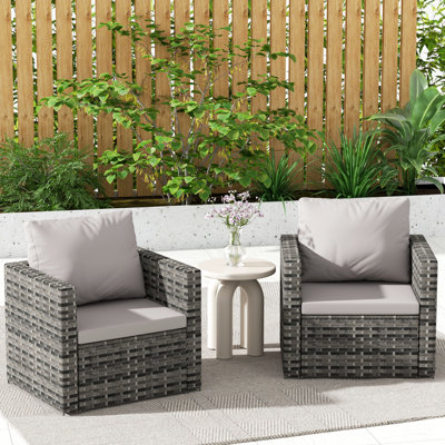 Mobilier de patio extérieur: 2 personnes et sièges, 360 lb, complet, résistant aux intempéries, coussins, respirant