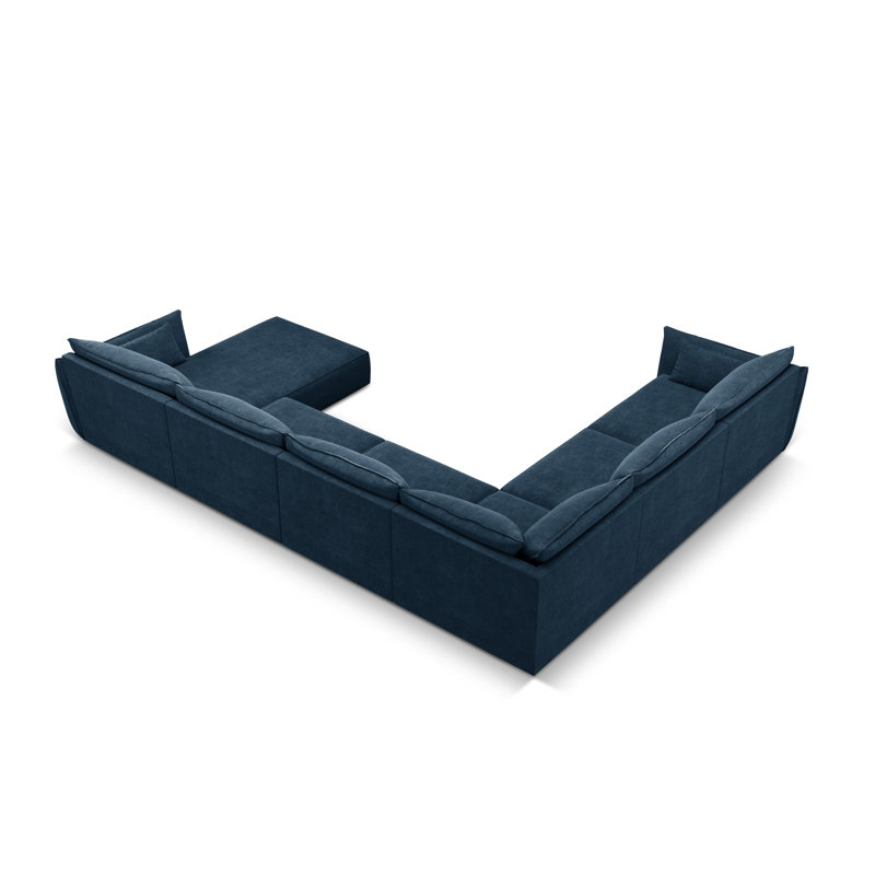 Lee-Ryan 8 Seater Large Corner Sofa , Blue