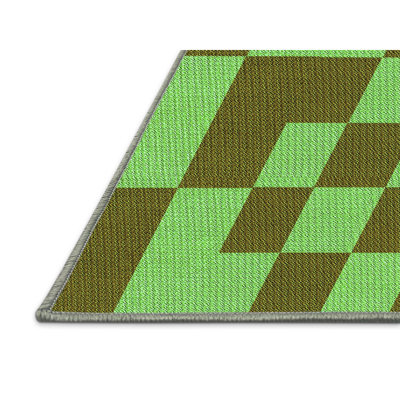 Geometric Indoor Rug, Rectangle 2' x 4'
