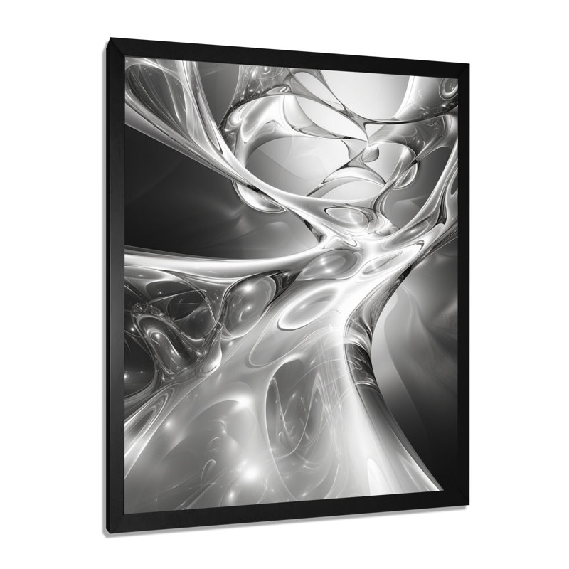 Gris noir et acier abstrait Serenade II - reproduction d'art abstraite, H 32 po x l 16 po x P 1 po