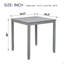 Table de salle à manger en bois carrée, table de cuisine pour petit espace, table de comptoir pour 4 personnes, gris, Only The Table-133226770