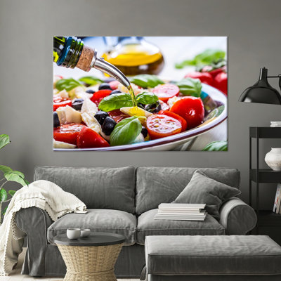 Stylish Tomato and Salad Cotton Canvas Art Ideal for Modern Wall Decoration and Perfect as a Personalized Baby Girl Gift