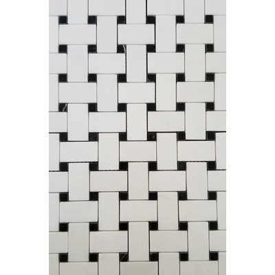 Basketweave 1" x 2" Marble Mosaic Tile