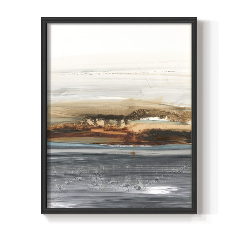 Sienna Dunes II, reproduction encadrée - bois massif, Noir, noir, noir, noir, H 11 po x l 9 po