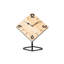 Analog Mechanical Tabletop Clock in Brown/Black