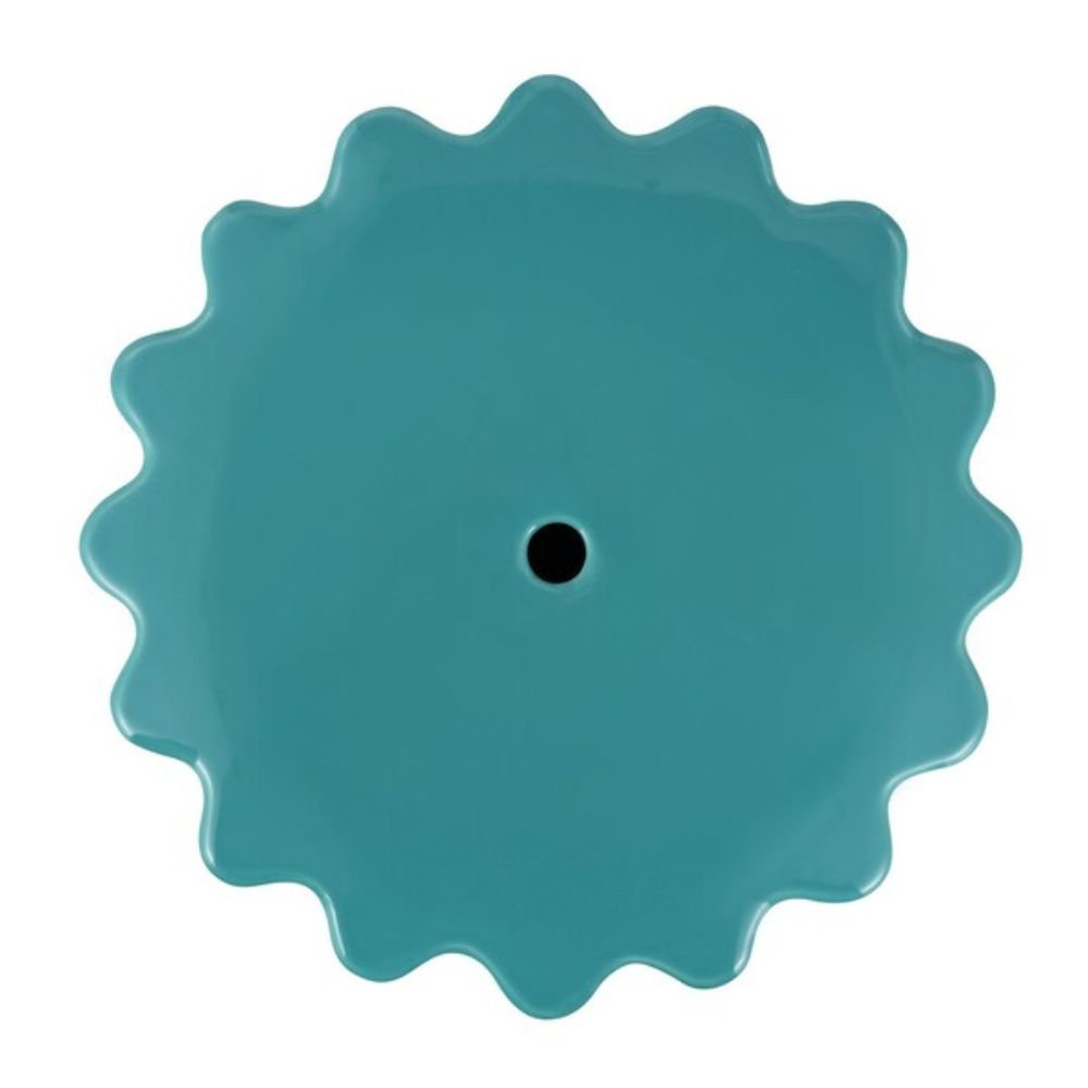 Pier Ceramic Accent Stool, Blue