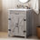 Tablette de meuble-lavabo de salle de bain 24 po noyer en noyer sans lavabo supérieur