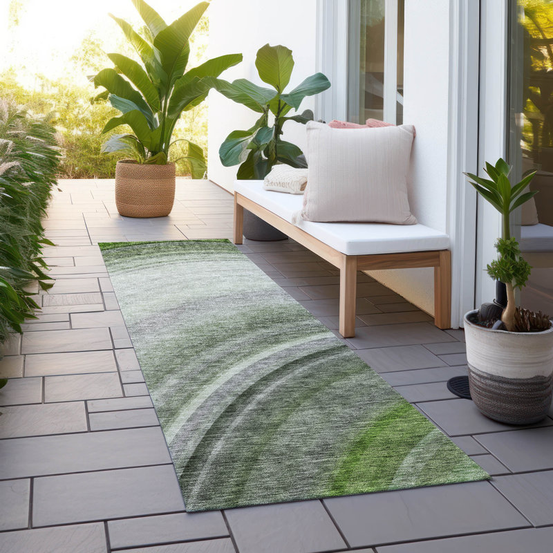 Jurnee Abstract Indoor / Outdoor Rug, Runner 2'3" x 7'6"