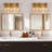 Farmhouse Vanity Light Fixture With Metal Shade And Wood Accents, 3-Light Antique Brass Wall Sconce For Bathroom, Bedroom, And Hallway-699618417-699618422-699618418