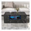 Table basse haute DEL 14,57 po, tables basses modernes pour le salon, table basse avec rangement, petite table basse, table centrale en bois avec 2 tiroirs et tablette latérale ouverte