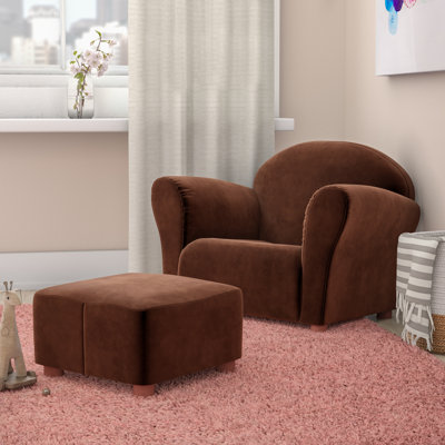Weybridge Kids 9'' Wood Club Chair and Ottoman