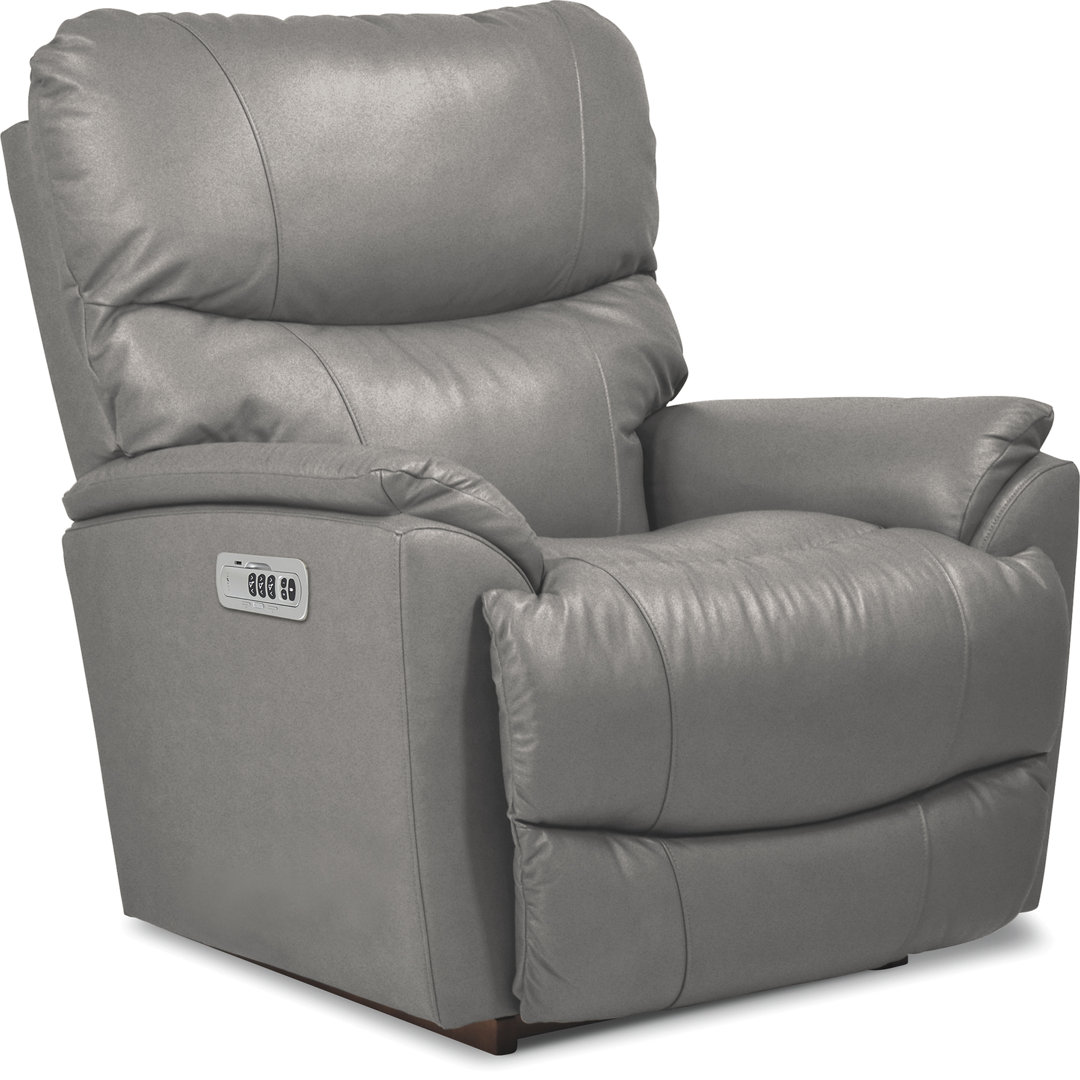 Trouper Leather Match Power Rocking Recliner with Power Headrest La-Z-Boy Upholstery 