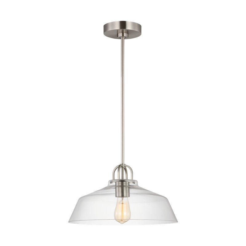 Payton Pendant, 8.38" H x 15" W x 15" D, Brushed Steel