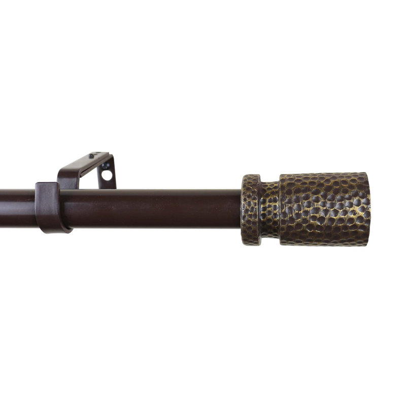Tringle à rideaux simple réglable 1 po Peterson, l 84 po x p 6,75 po, Bronze/doré