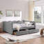 Lit de jour grand format en forme de vague avec deux tiroirs de rangement et port USB-681987512-681987513