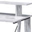 Bureau élégant avec dossier en V en métal et tablette supérieure pour un bureau stylé et pratique, avec option de panneaux épais