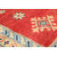 Tapis unique en laine noué à la main rouge Gazni des années 2010 de 6 pi 8 po x 9 pi 5 po Qaiden