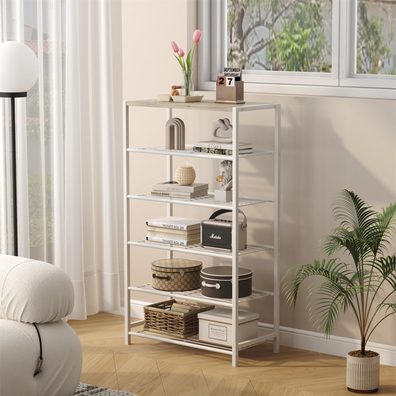 15 paires de rangement pour chaussures, Blanc / Gris