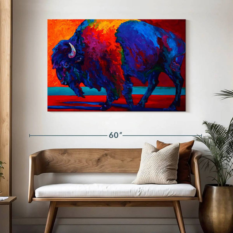 Abstract Bison, 32" H x 48" W