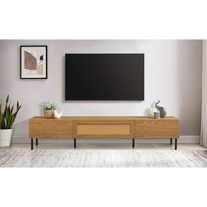 Meuble télé Boho, console média Modern Farmhouse, meuble télé, meuble télé, console télé