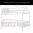Twin Size Wood House Bed With Fence-755095047
