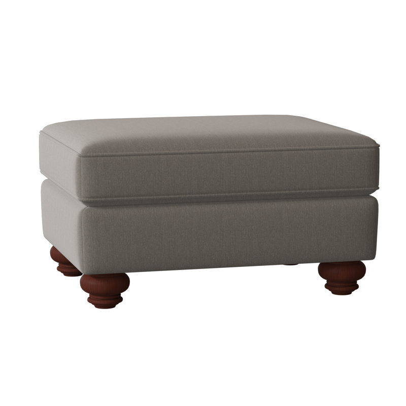 Craftmaster 33" Rectangle Standard Ottoman, Manhattan, Peyton Gray Performance Twill