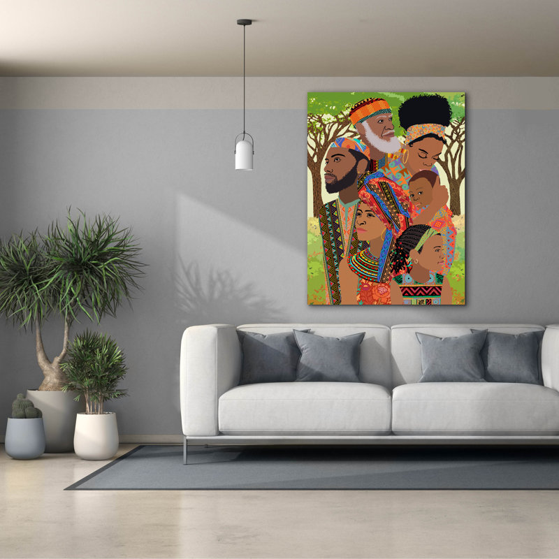 «Staying Together» par Art Licensing Studio, art mural sur toile, H 54 po x l 40 po x P 1,5 po