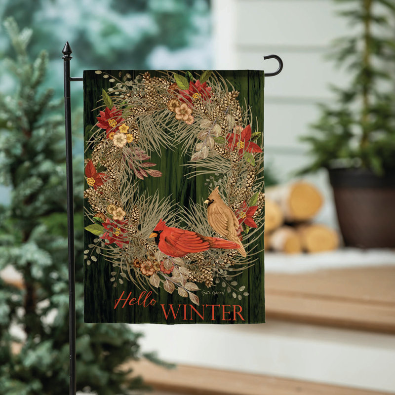 Drapeau de jardin Hello Winter