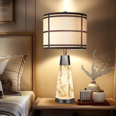 Natural Snowflake Gypsum Table Lamp