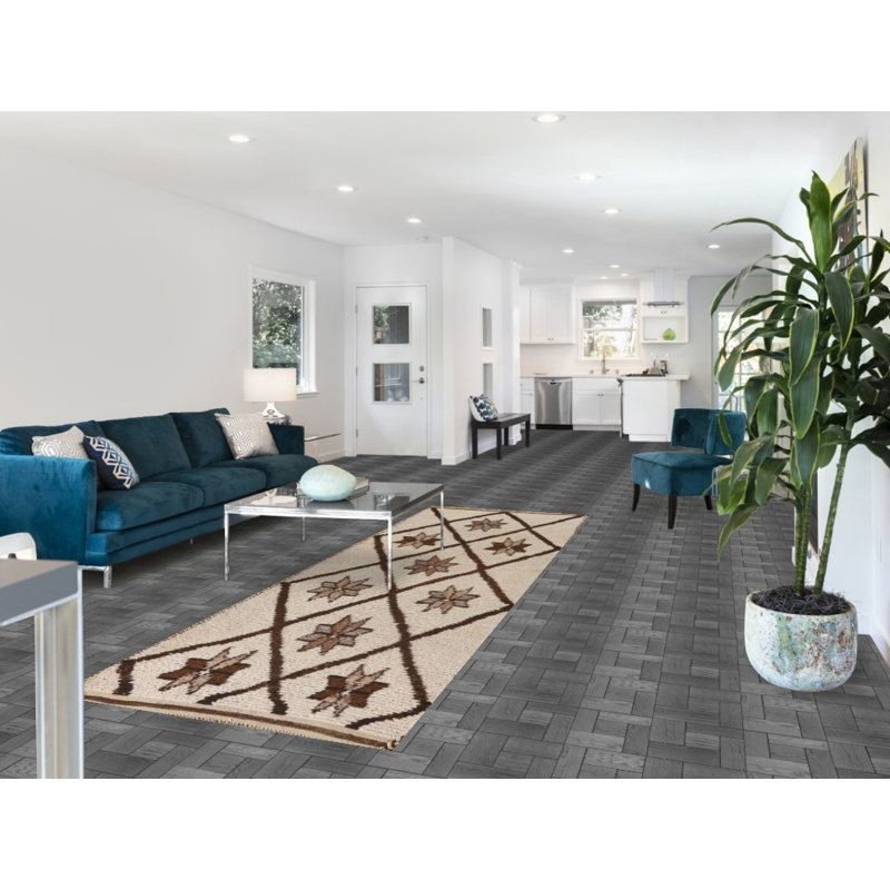 Natural Dye Anatolian Oriental Runner Rug 3x11