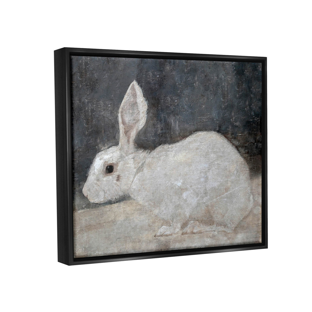 " White Rabbit Bunny Classic " by Lettered And Lined Stupell Industries Frame 