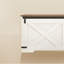 Coffre de rangement 47,2 po, grand coffre de rangement avec 2 charnières, banc en bois de style campagnard, coffre de rangement relevable, coffre d'entrée pour chambre à coucher, salon, blanc-110526353-110526352
