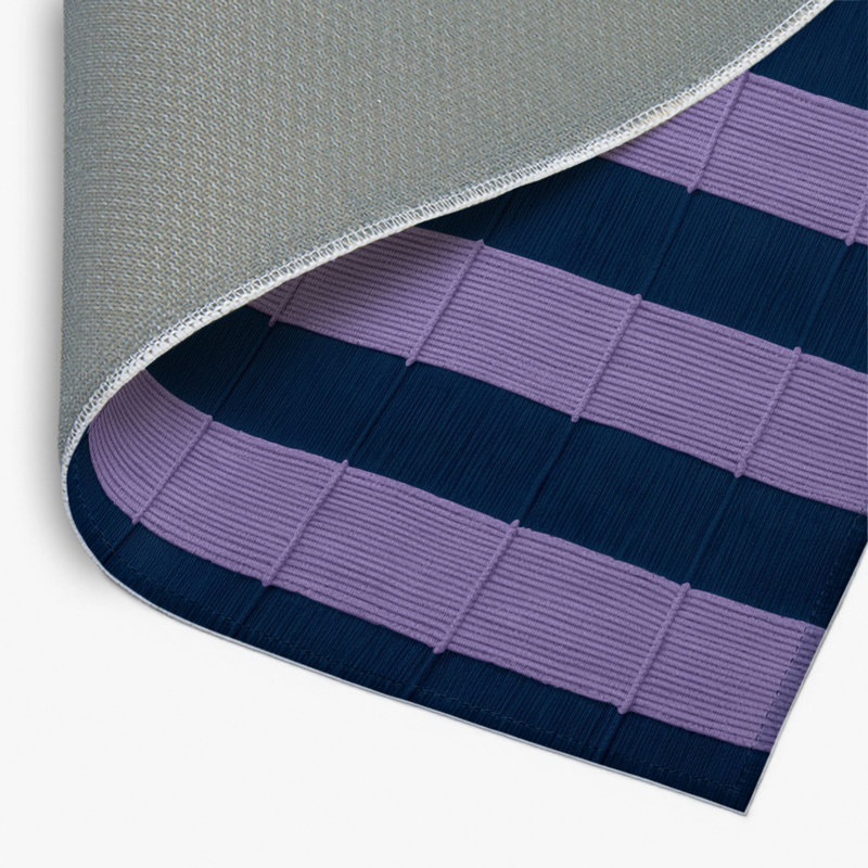 Tapis d'intérieur et d'extérieur à carreaux bleu, Rectangulaire 2 pi x 3 pi