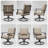 Jacenia 23.4"W Outdoor Swivel Rocking Iron Armchair with High Back and Water Resistant Cushions-1553573859