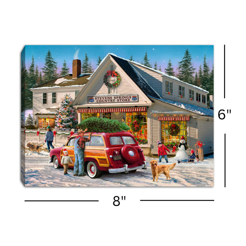 Toile de fond de Noël avec petit chevalet 8 x 6