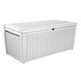 Keter Sumatra 135 Gallon Large Durable Resin Outdoor Storage and Organization Deck Box Ideal For Garden Patio Furniture and Supplies