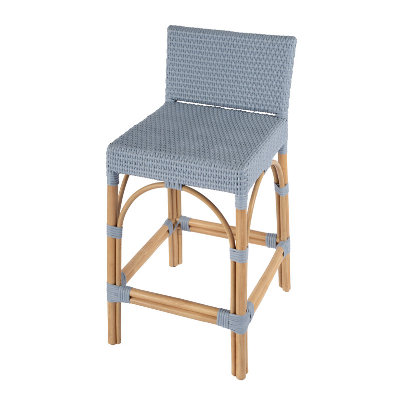 Tabouret de bar 24,5 po Estella, Bleu, Tabouret de comptoir (siège d'une hauteur de 24 p