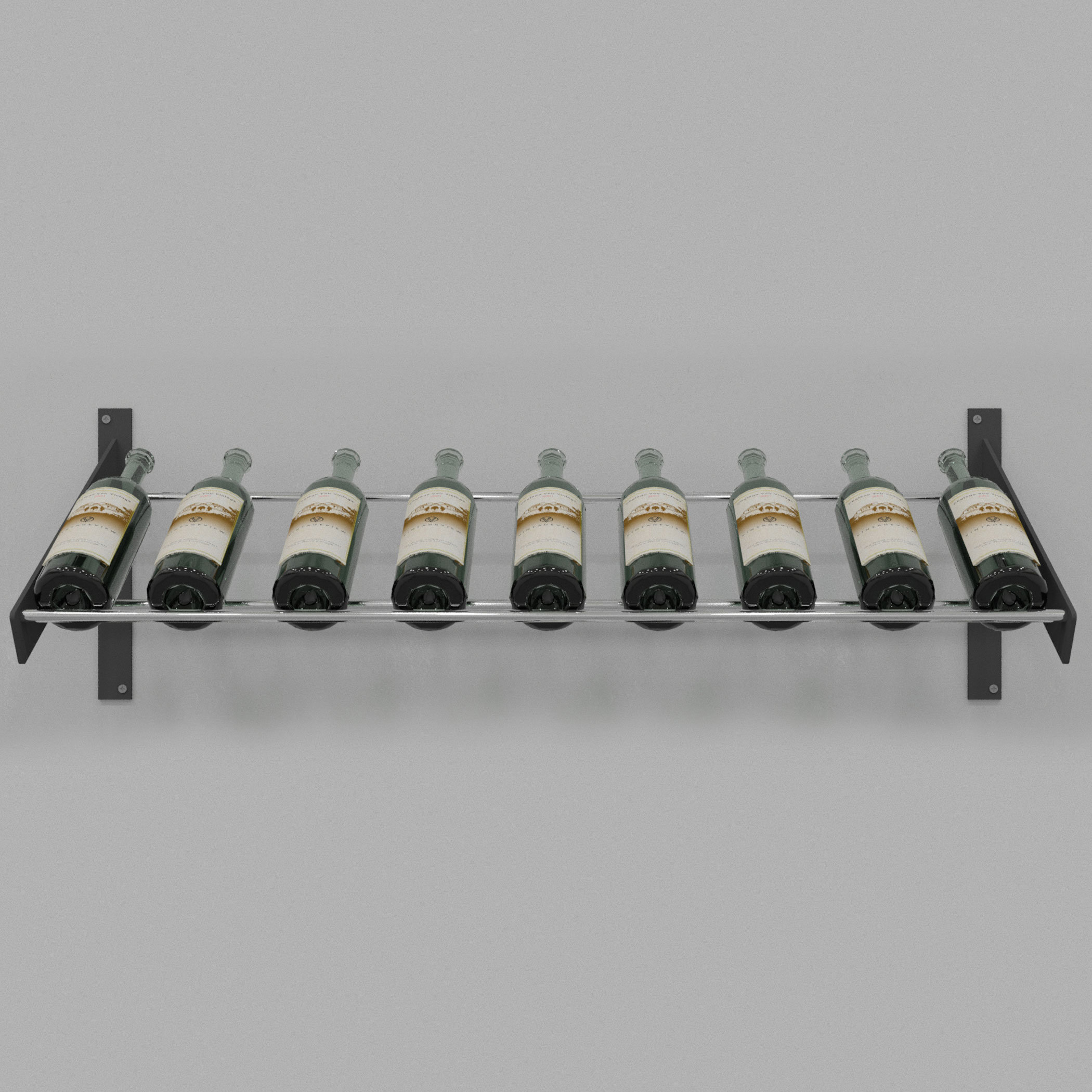 Prep & Savour Abbie-Marie 9 Bottle Wall Mounted Wine Bottle Rack | Wayfair