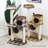 2 Tiers Cat Tree with Condons,Perch,Scratching Posts-117605914