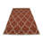 Trellis Handmade Tufted Wool Area Rug in Rusty Red