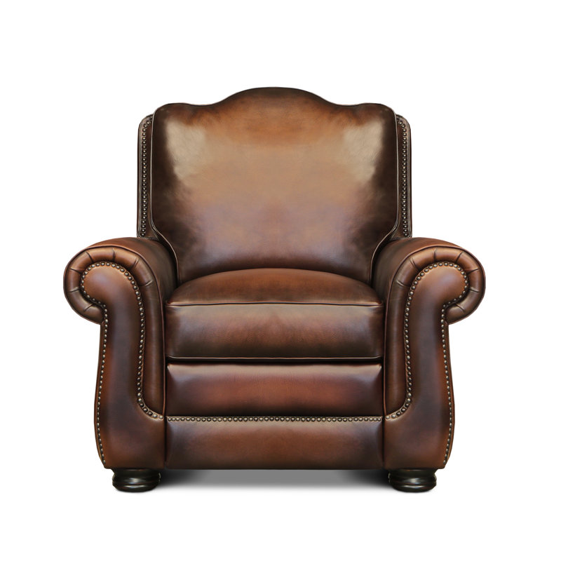Buckingham Leather Recliner, Onyx (La Royale), No, Ash Honey