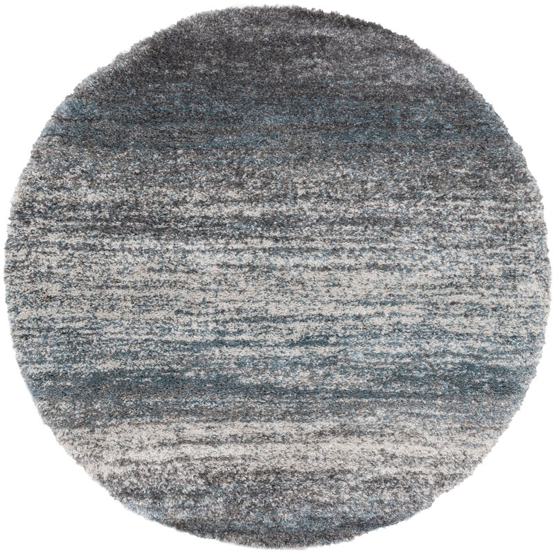 Smoak Performance Abstract Indoor Rug, Round  3'11"
