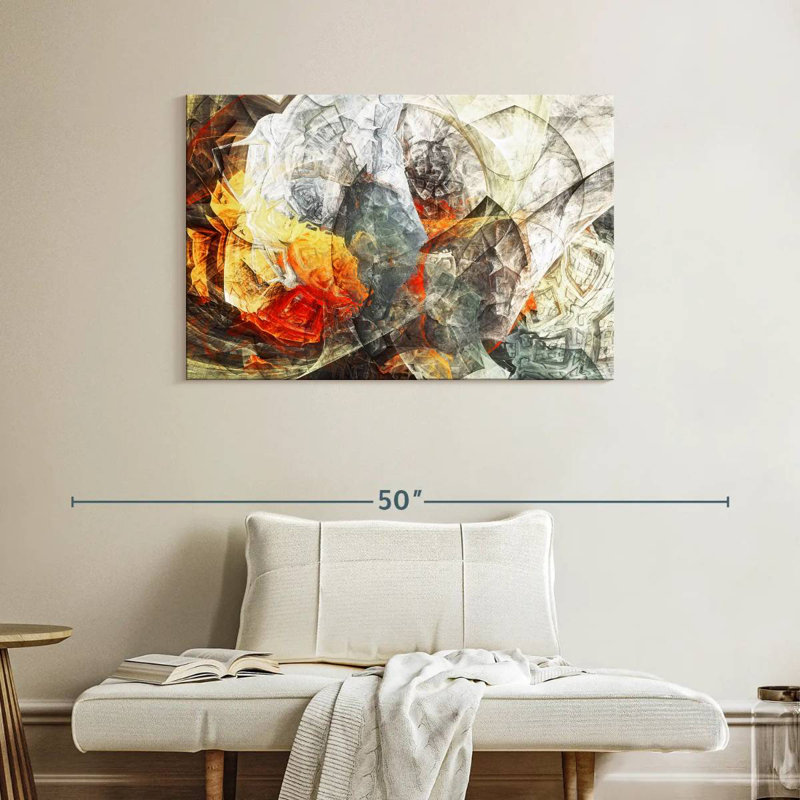 Avery Fire Burst Abstract, H 26 po x l 39 po