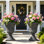 Jardinières urne pour plantes d'extérieur, grands pots de fleurs, grands pots de fleurs fabriqués à la main résistants aux intempéries
