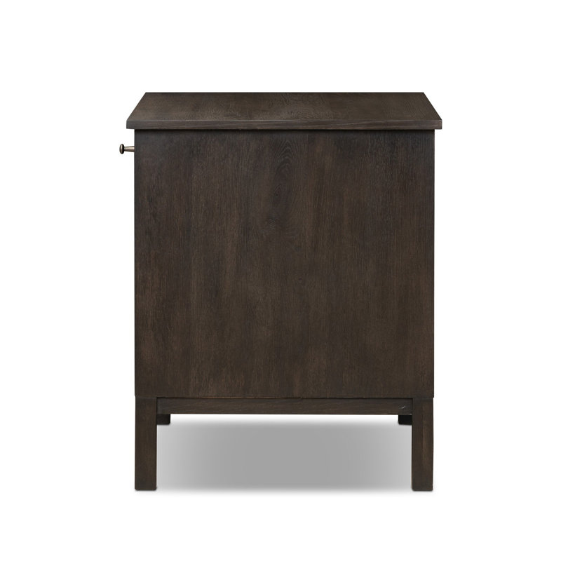Alessio Nightstand, Smoked Black, Right