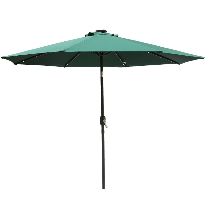 Antibes 2.7m Traditional Parasol with Lights, Green