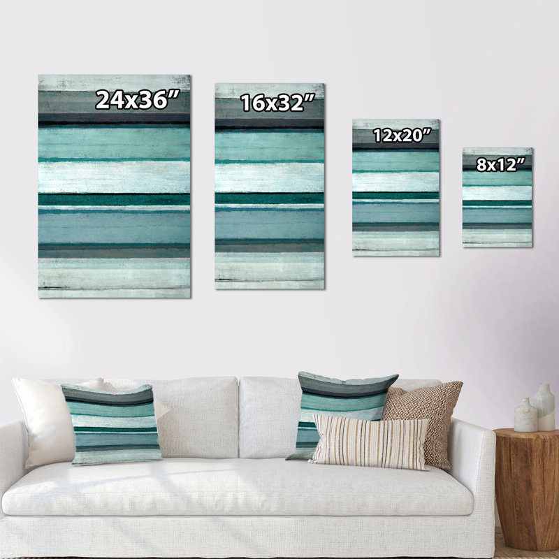 Art moderne gris et bleu II 2PT47724, H 20 po x l 12 po x P 1 po