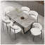 Ensemble de table de salle à manger 62,9 pouces rectangulaire en MDF et chaise 6 pièces, table de salle à manger élégante, table de salle à manger de cuisine, robuste et durable, facile à assembler, convient pour un repas avec 4 à 6 personnes-1123881744