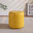 11.8In Small Round Faux Leather Upholstered Ottoman-125374301