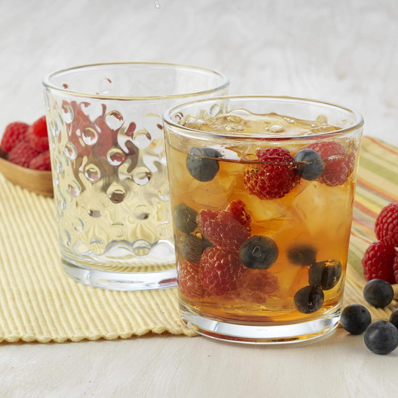 Awa Clear Polka Dot 16-Piece Glass Tumbler and Rocks Set